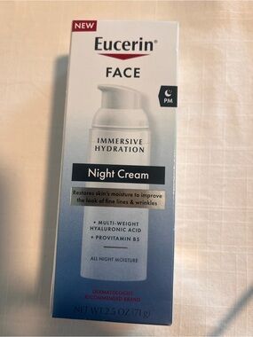 Eucerin Face Immersive Hydration Night Cream - Blue